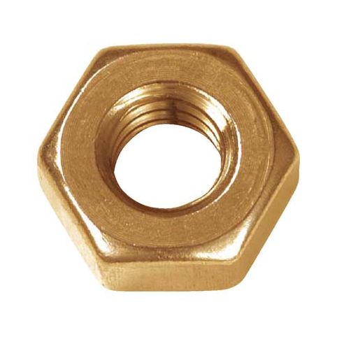 HEX NUT UNC 1/4 BRASS 